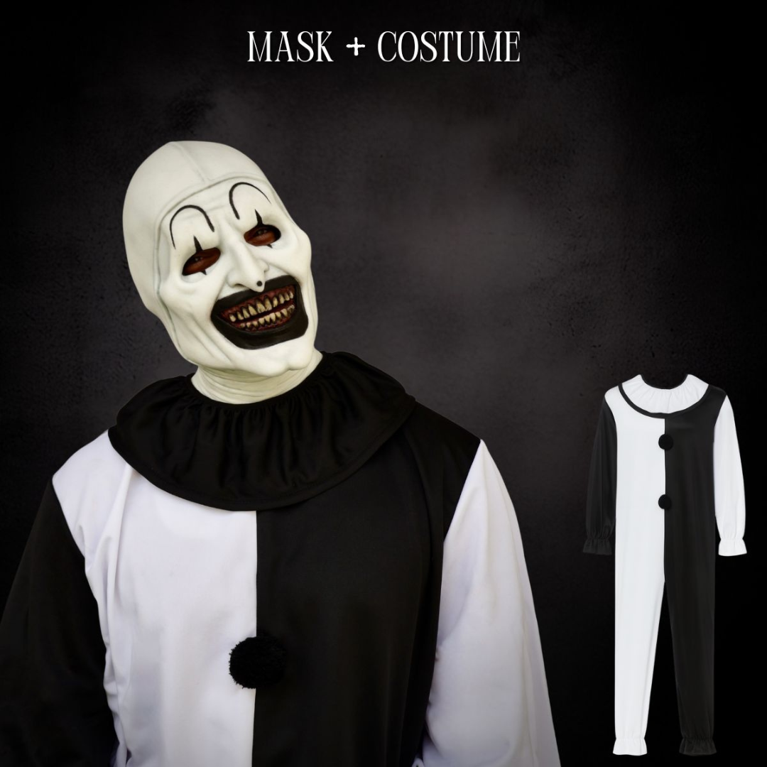 Art The Clown Realistic Mask — Halloween Horror Costume