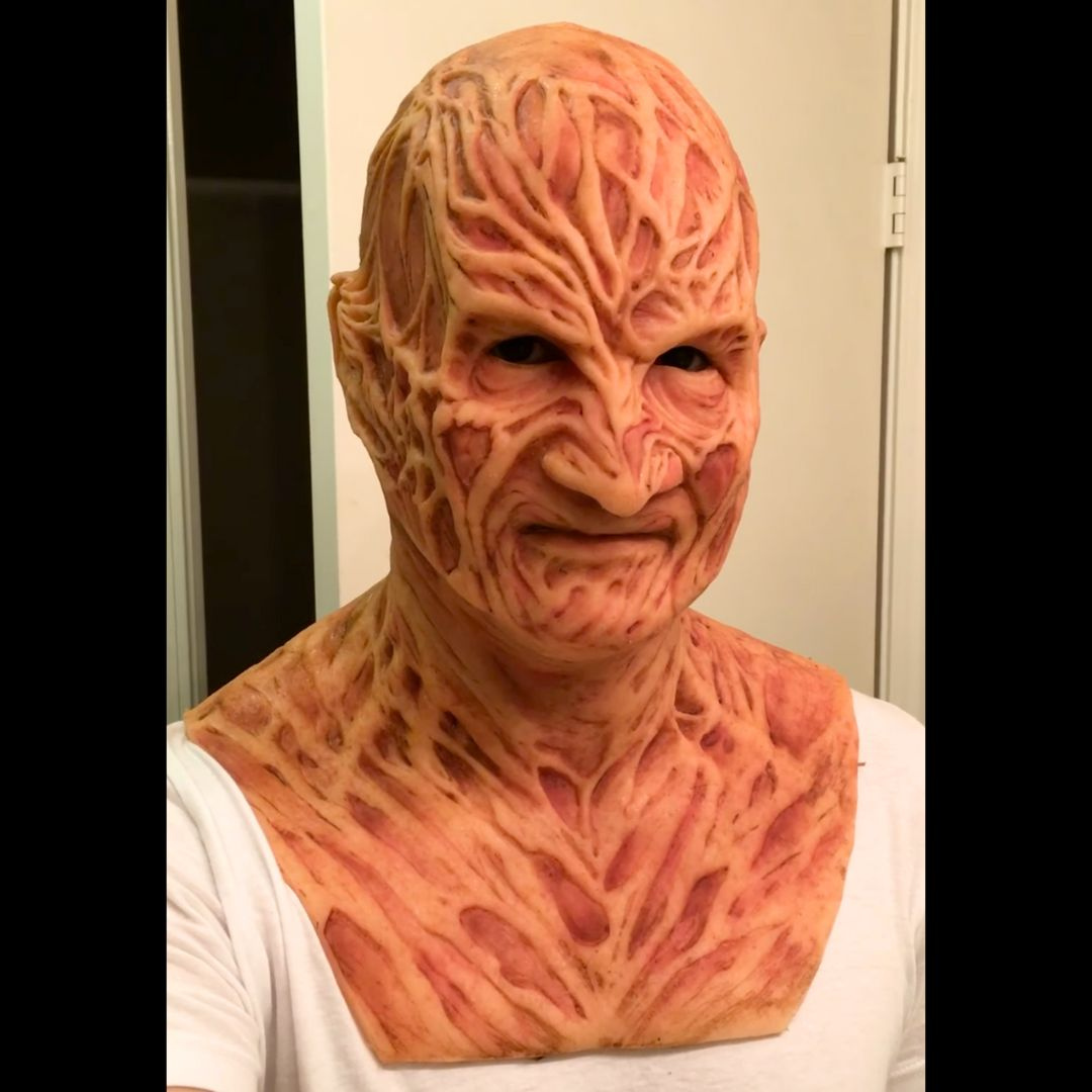 Freddy Krueger Realistic Mask — Halloween Horror Costume