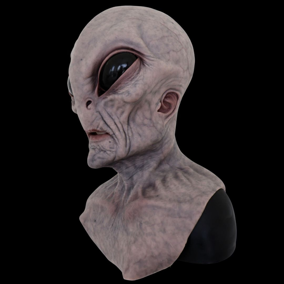 Alien Area-51 Realistic Mask — Halloween Horror Costume