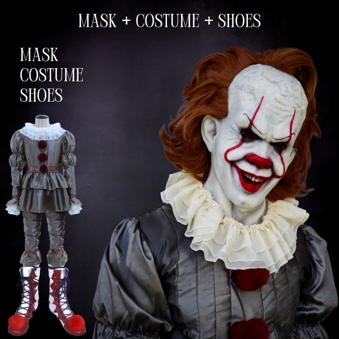 Pennywise Clown Mask — Halloween Horror Costume