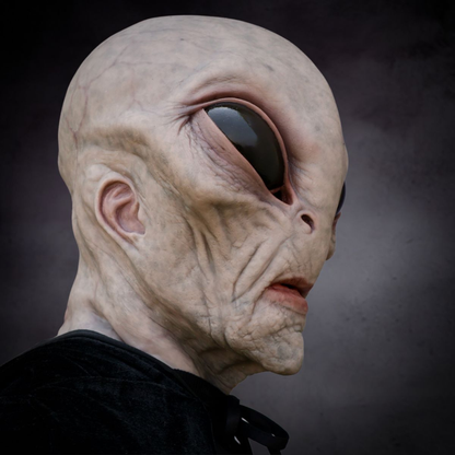 Alien Area-51 Realistic Mask — Halloween Horror Costume