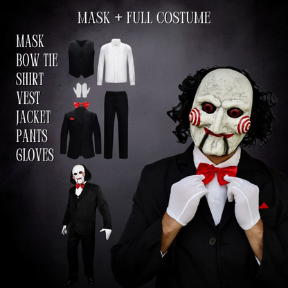 Billy The Puppet Mask - Halloween Horror Costume