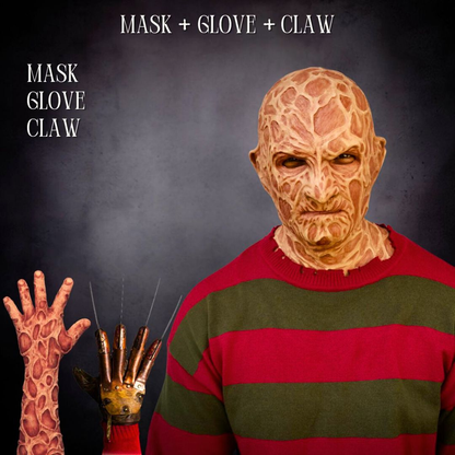 Freddy Krueger Realistic Mask — Halloween Horror Costume
