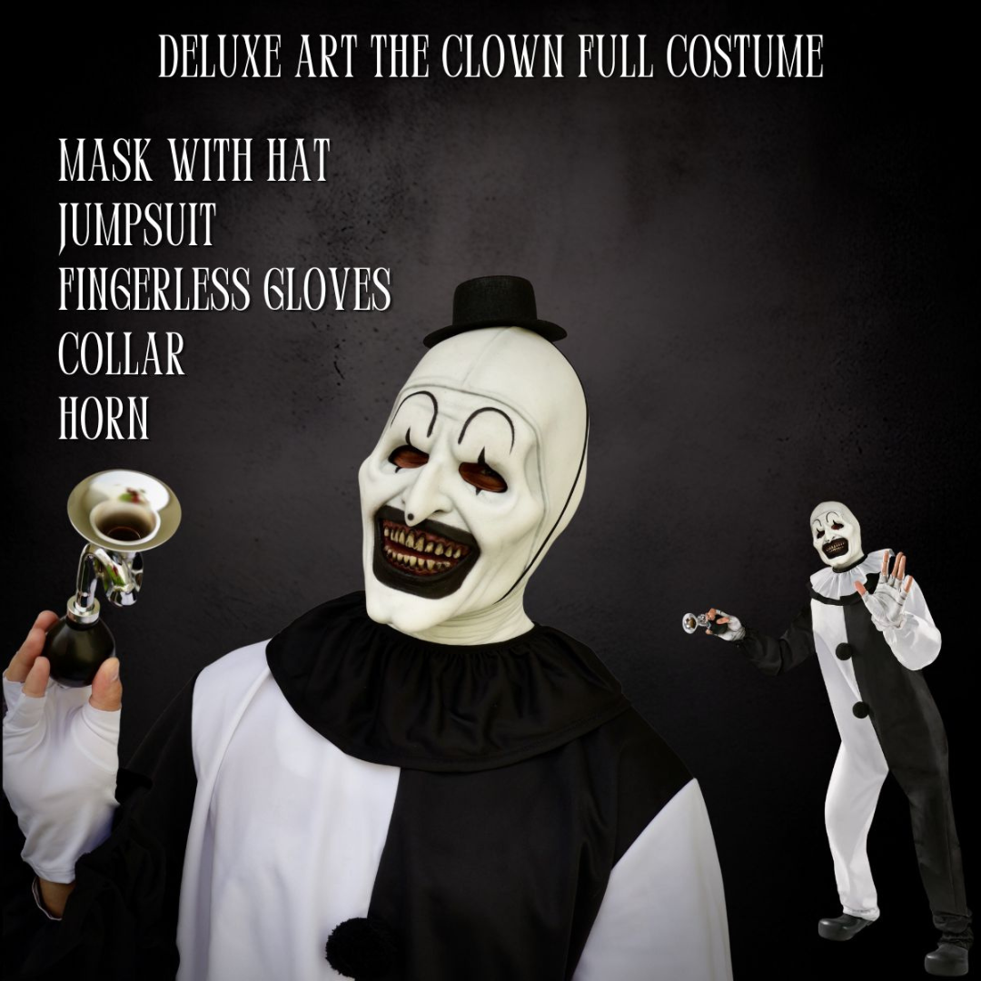 Art The Clown Realistic Mask — Halloween Horror Costume