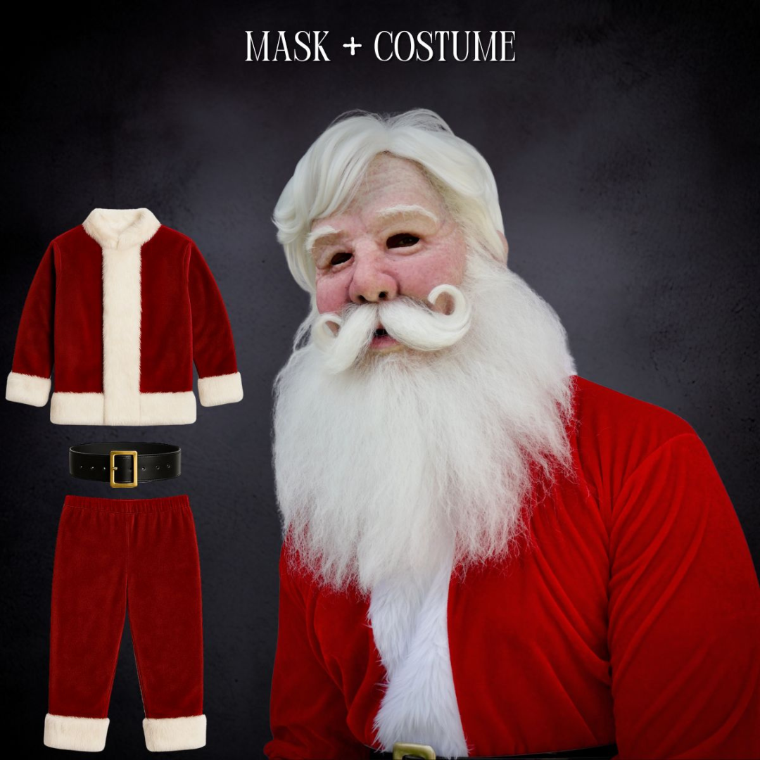 Santa Claus Realistic Mask — Christmas Costume