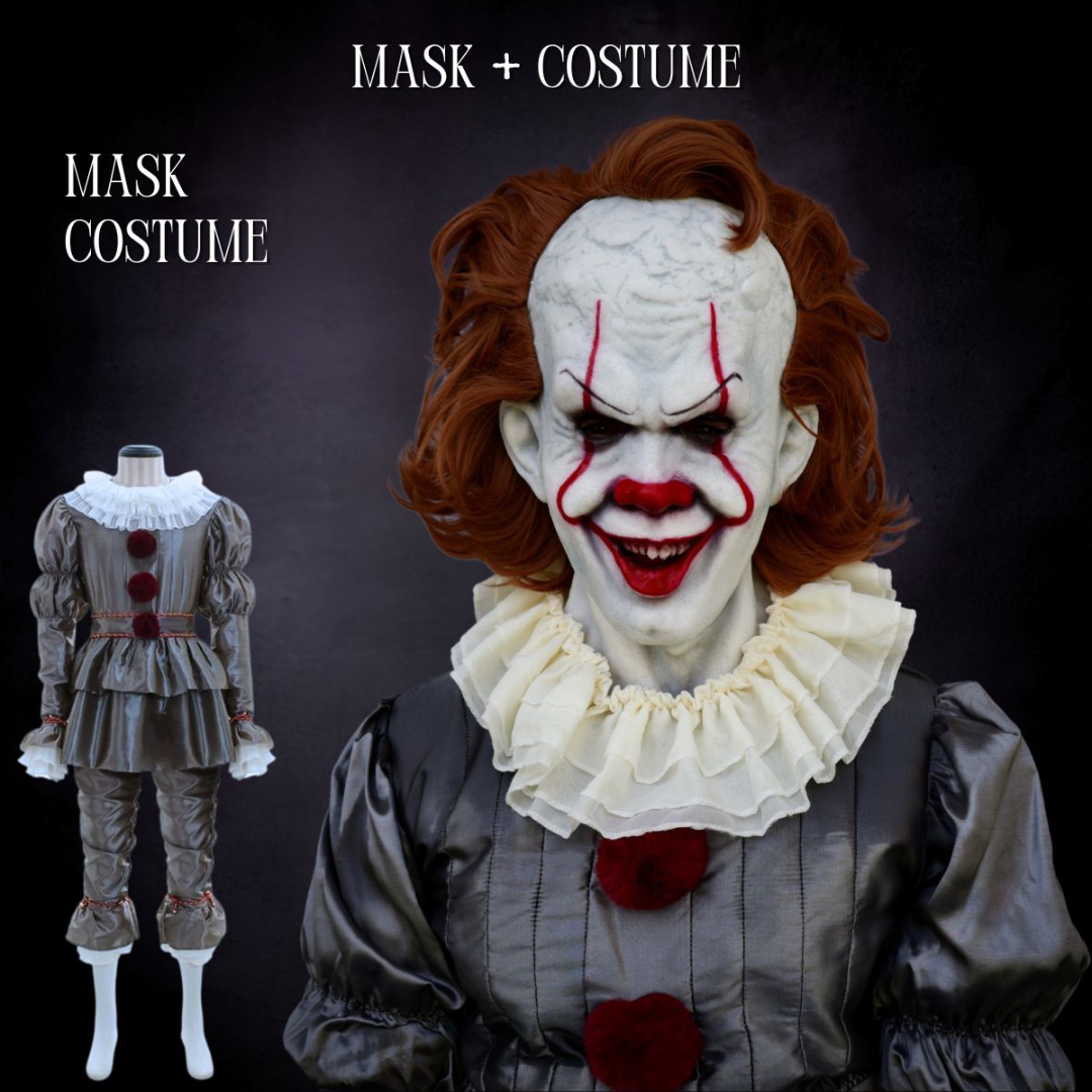 Pennywise Clown Mask — Halloween Horror Costume