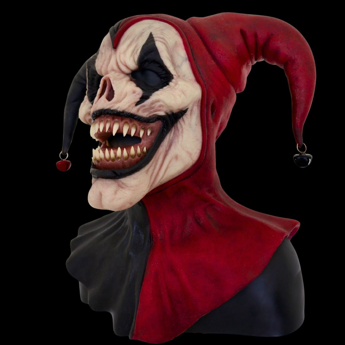 Jester Evil Clown Mask — Dark Carnival Horror Costume