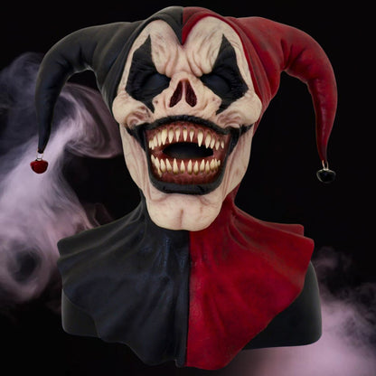 Jester Evil Clown Mask — Dark Carnival Horror Costume