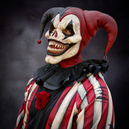 Jester Evil Clown Mask — Dark Carnival Horror Costume